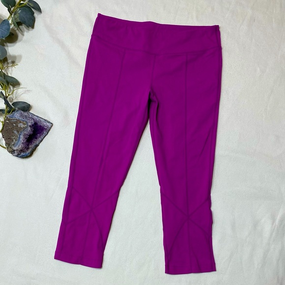 Prana Pants - PrAna Magenta Cropped Athletic Leggings | Women’s Size Large